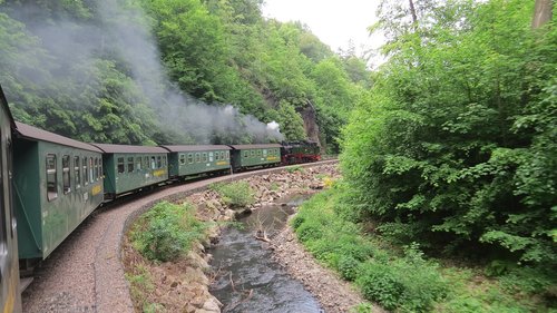 white eritztal railway  train  steam locomotive