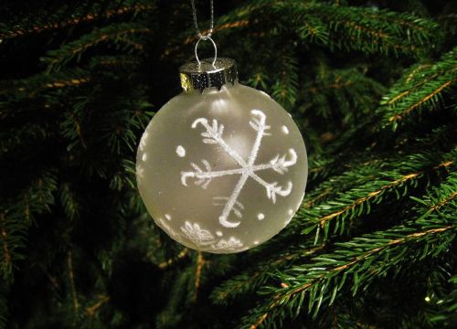 white fir ball christmas tree decorations