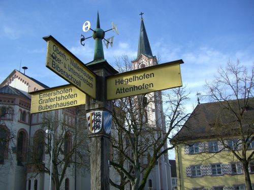 white horn parish church signposts