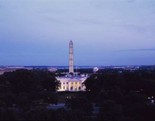 white house washington monument cityscape