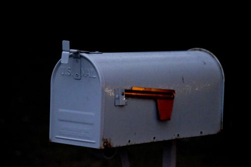 White Mailbox Red Flag