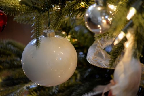 white ornament christmas ball christmas