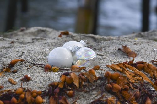 White Ornaments In Sand