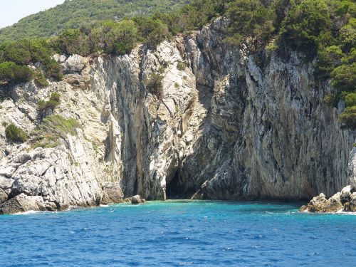 white rock sea greece