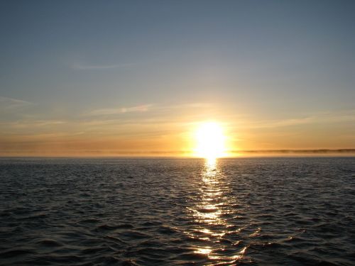 white sea water dawn