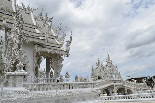 white temple  white  buddhist