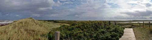 wide panorama north sea coast