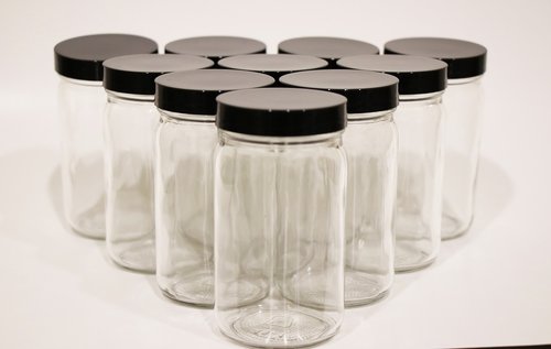 wide mouth  glass jars  120 ml