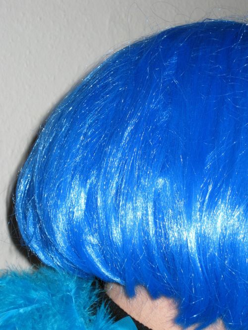 wig blue hair