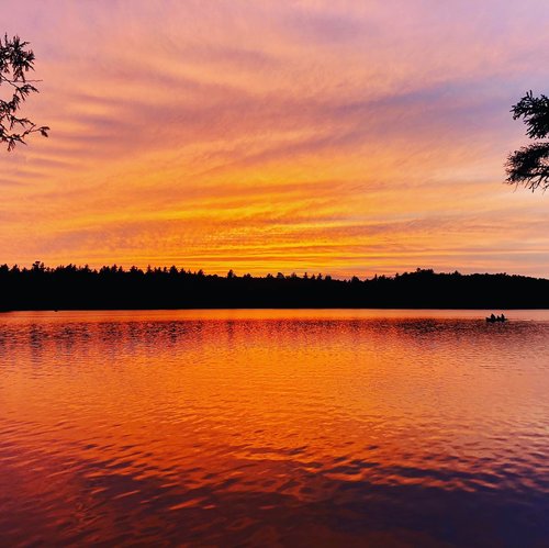 wilderness  lake  sunset