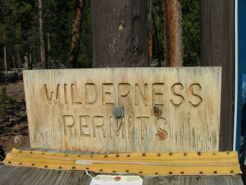 wilderness permit national park
