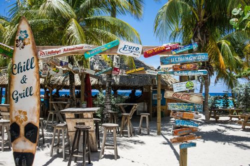 willemstad beach sign