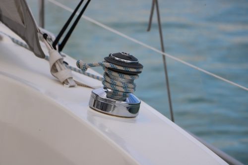 winch rope sailing boat