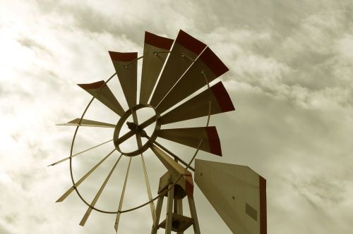 wind windmill cloudy