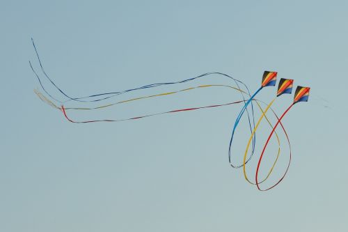 wind kite blue sky air