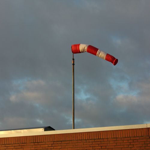 wind sock red white