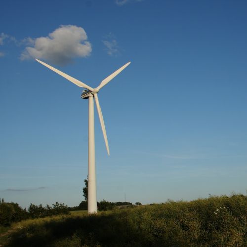 wind turbine landscape summer
