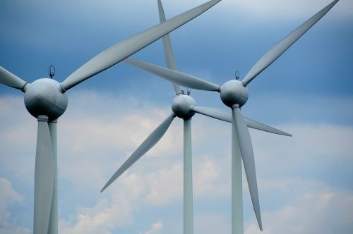 wind turbine clouds sky ena