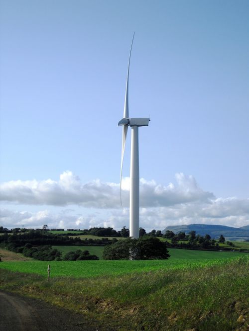 wind turbine landscape industrial