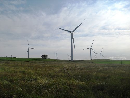 wind turbine landscape industrial