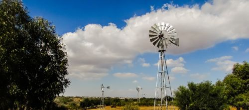 windmill wheel landscape