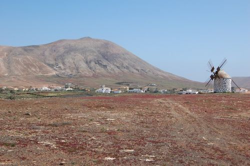 windmill fuerteventura landscape