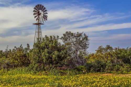 windmill countryside rural