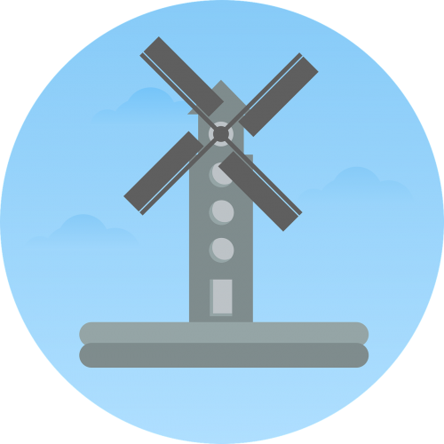 windmill vector nature tourism