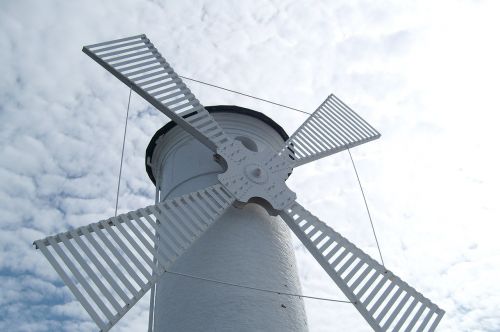 windmill the baltic sea polish coast