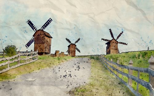 windmill  landscape  mill