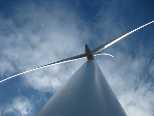 windmill  blue sky  energy