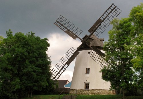 windmill  landscape  rural