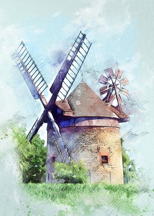 windmill  building  architecture