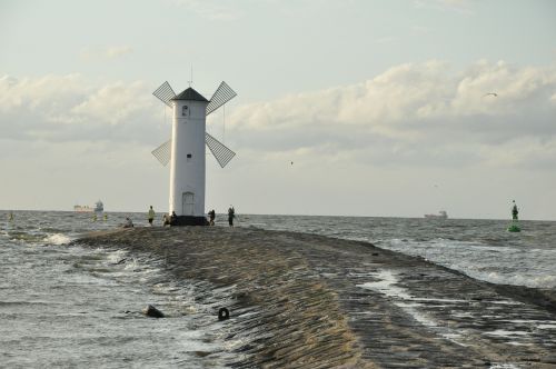 windmill the coast sea