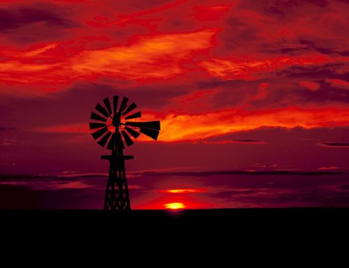 windmill western silhouette