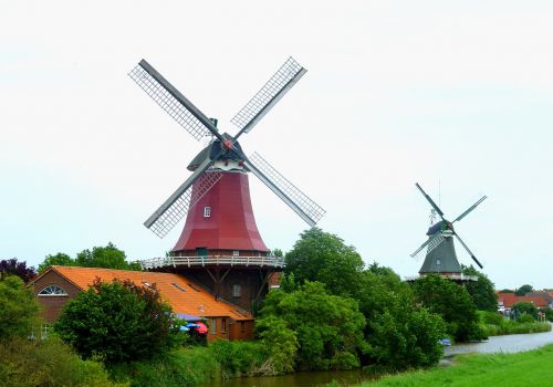 windmills coast north sea