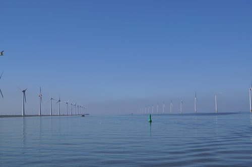 windmills  ijsselmeer  water