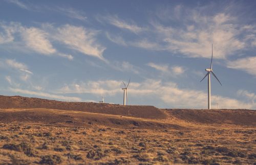 windmills fields rural