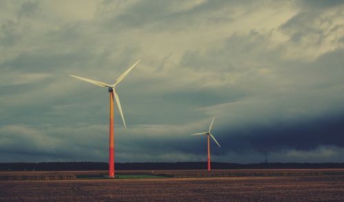 windmills fields rural