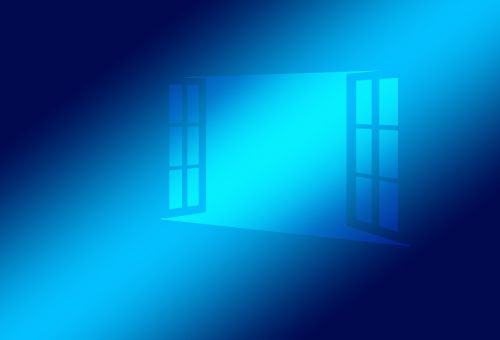 window open blue