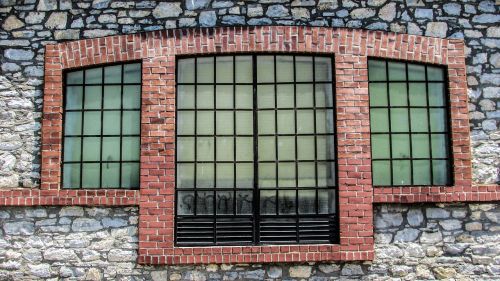 window brick old