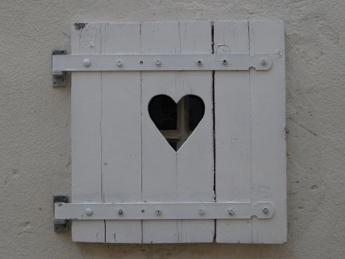 window heart love
