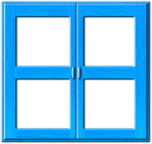 window blue closed