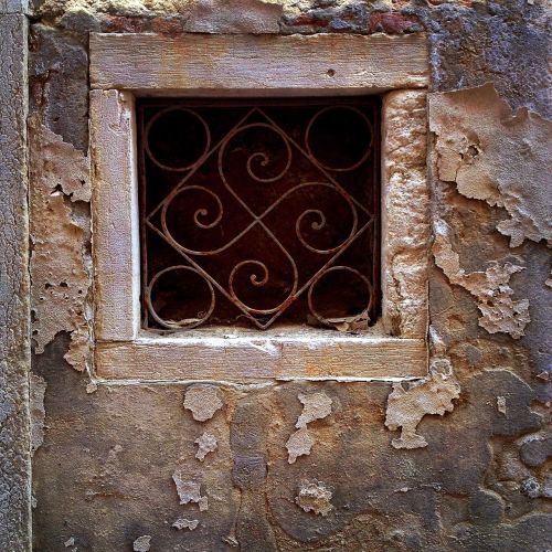 window stone ironwork