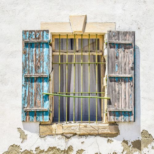 window wooden aged