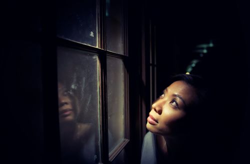 window woman girl