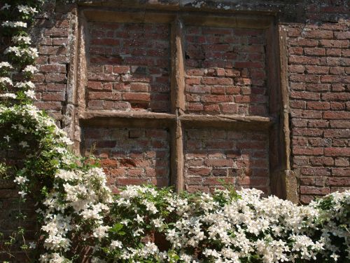 window brick garden