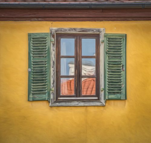 window facade yellow