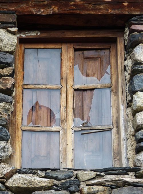 window old broken glass