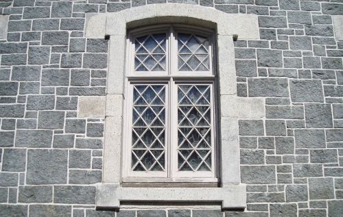 window window frame brick wall